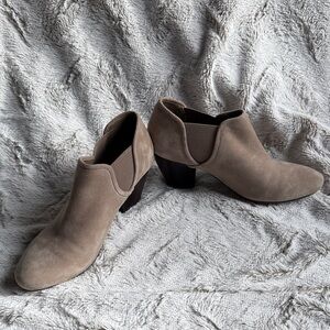Vaneli Taupe Ankle Booties